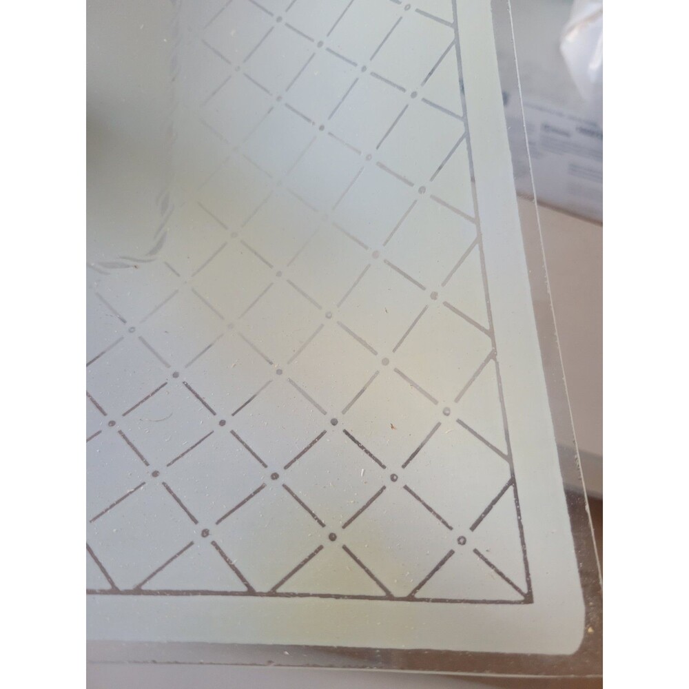 Vtg MCM Square Glass Diamond pattern Ceiling Light Cover Shade Fixture  12”x12 - Picture 3 of 13